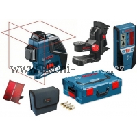 samonivelační křížový laser bosch GLL 2-80 P Professional 0601063209, přijímač LR 2, držák BM1, L-Boxx