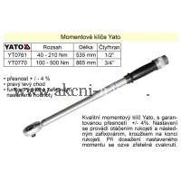 YATO Momentový klíč ohybový 40 - 210 Nm YT-0761 YT-0761