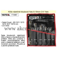 YATO Klíče nástrčné kloubové sada 6 kusů 8-19 mm YT4967