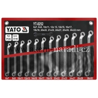 YATO Klíče očkové sada 12 kusů 6-32mm CrV zesílené,   YT0252