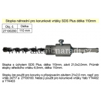 EXTOL Stopka náhradní pro korunkové vrtáky SDS Plus délka 110mm   27100200