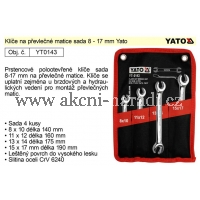 YATO Klíče na převlečné matice sada 8 - 17 mm   YT-0143