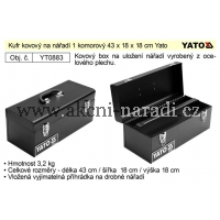 YATO Kufr kovový na nářadí 43 x 18 x 18 cm 1-komorový    YT0883