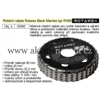 ROTAREX Rašple, kovový kotouč Black Mamba, určený pro úhlové brusky RX90 / 90mm, 205090
