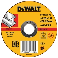 DEWALT Řezný kotouč na kov plochý 125x22,2x1,6mm DT42300